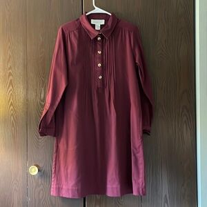 DenimMoves 100% cotton cranberry denim dress. Size Small.